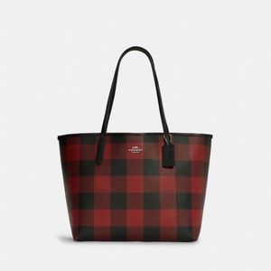Coach Buffalo Plaid Tote